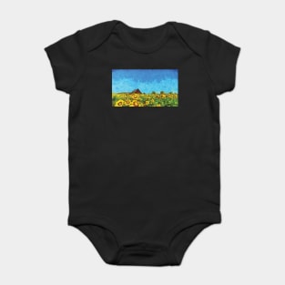 Sunflowers field Baby Bodysuit